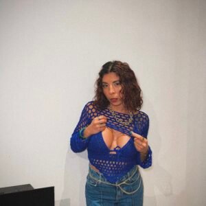 Haut Bleu Nuit en Crochet "Mykonos"