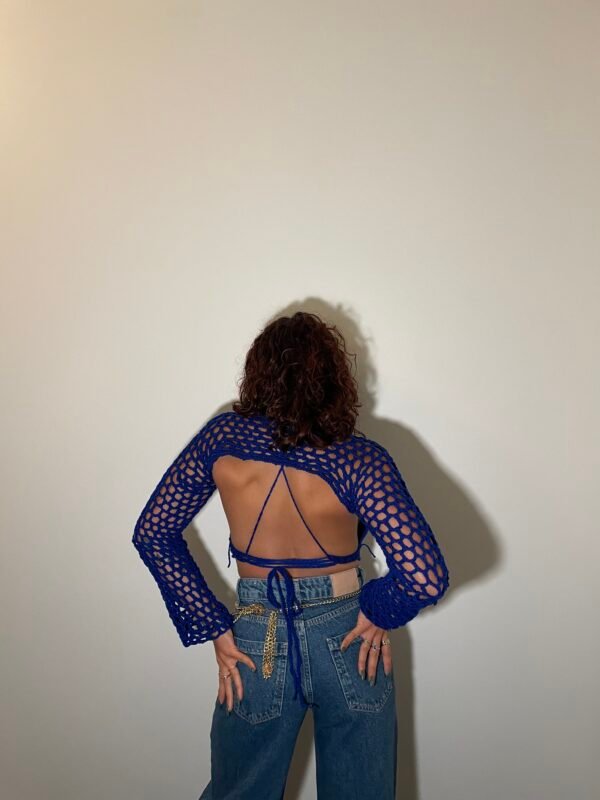 Haut Bleu Nuit en Crochet "Mykonos" – Image 2
